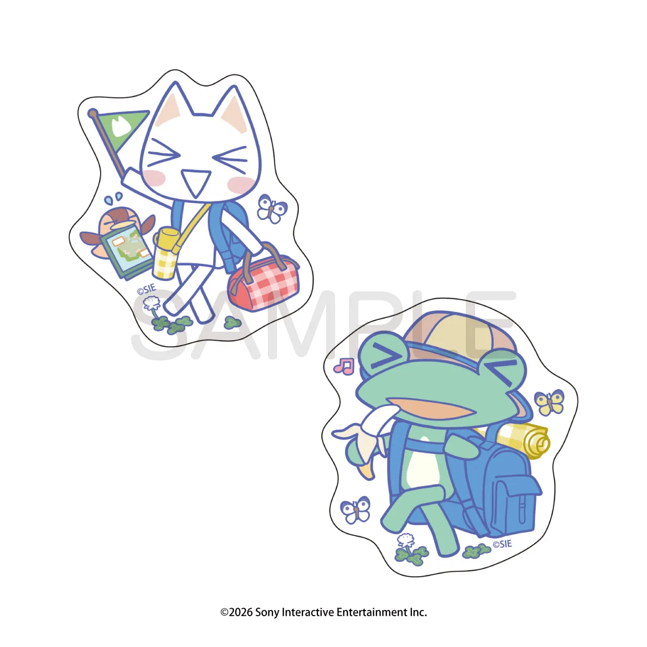 ピクニックでもいっしょ ダイカットステッカー トロ&リッキー