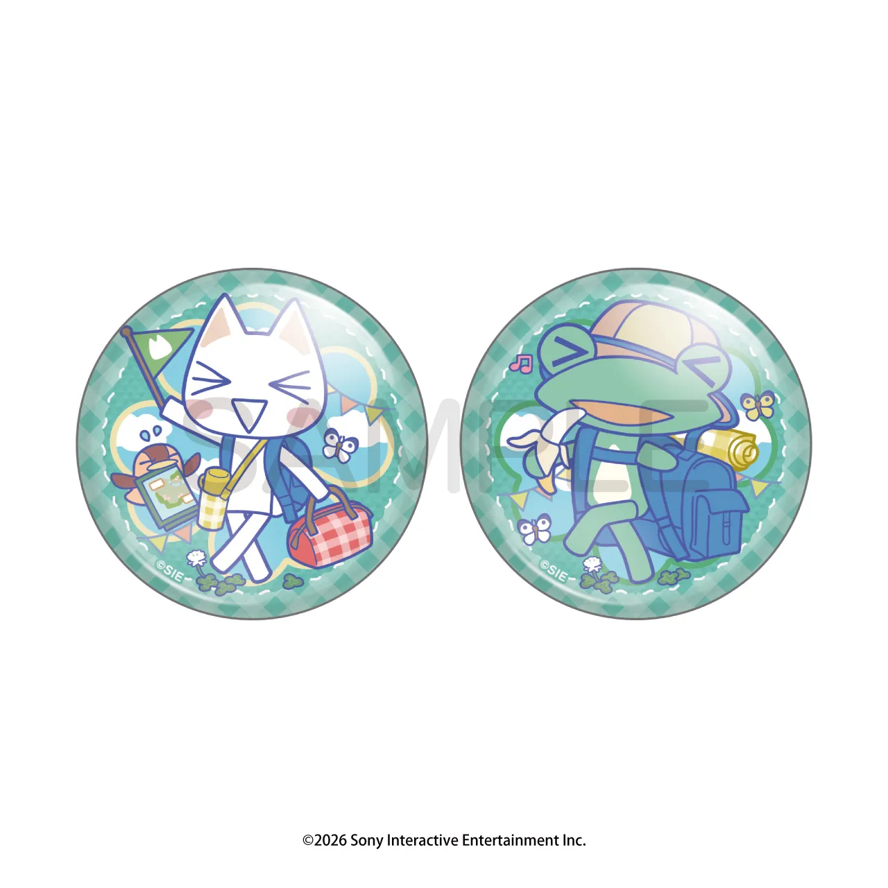 ピクニックでもいっしょ 缶バッジセット トロ&リッキー