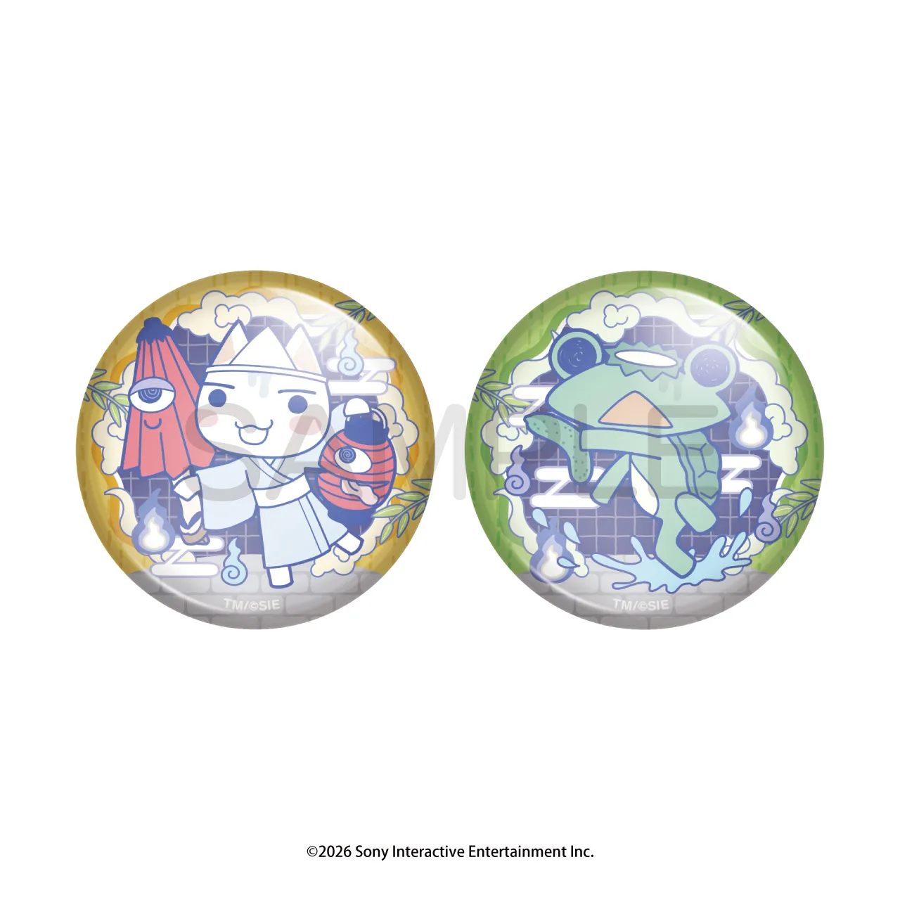 おばけといっしょ 缶バッジセット トロ&リッキー
