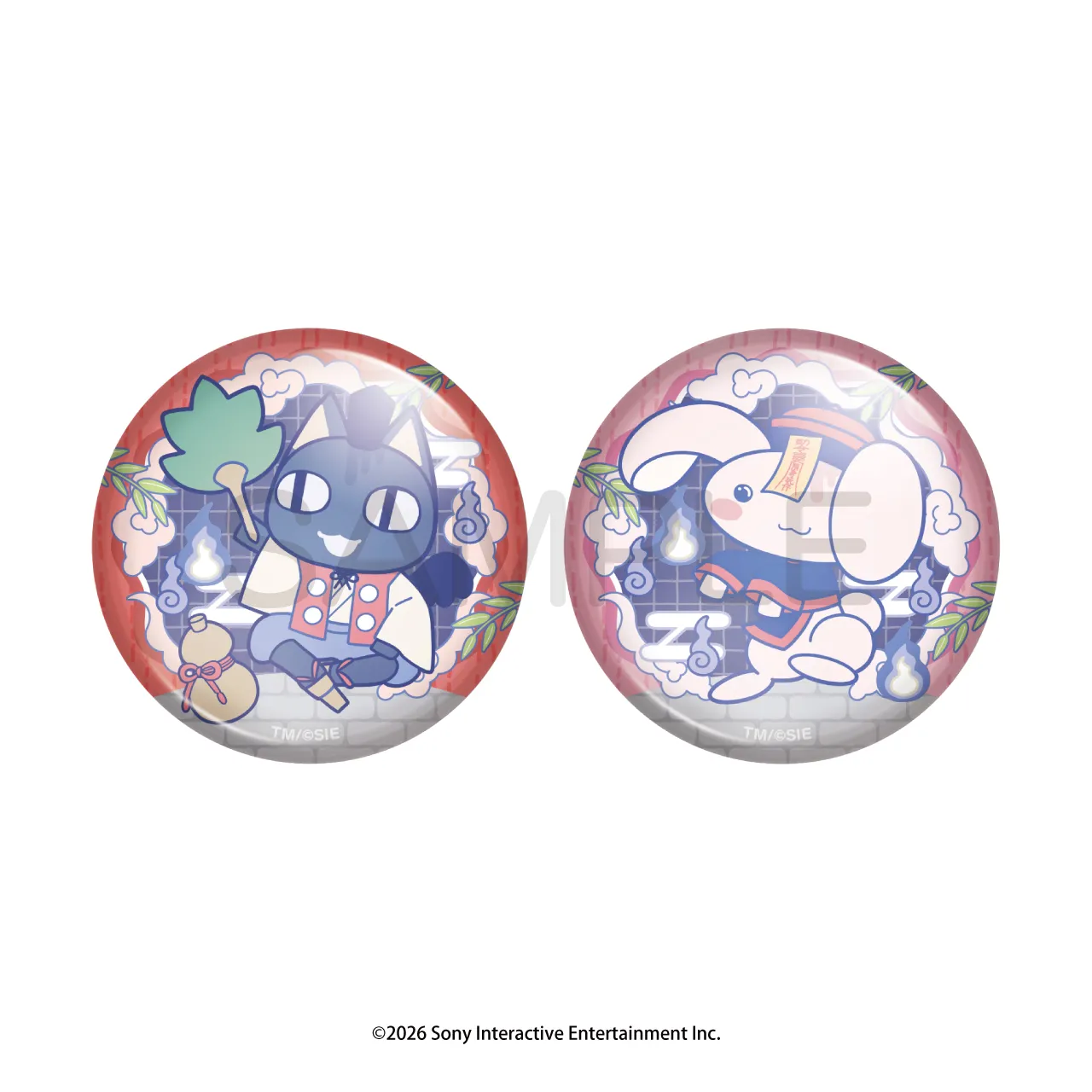 おばけといっしょ 缶バッジセット クロ&ジュン