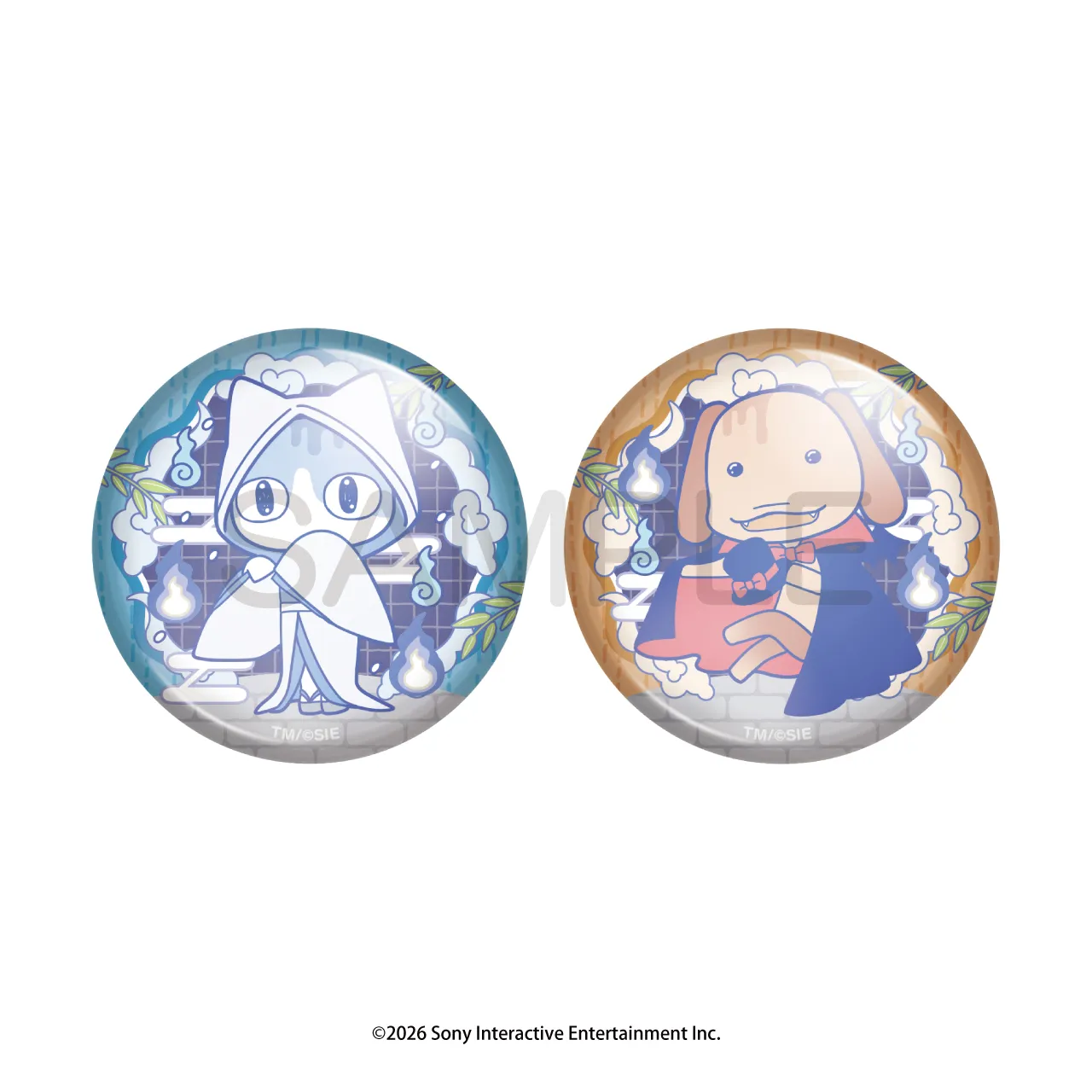 おばけといっしょ 缶バッジセット ソラ&ピエール
