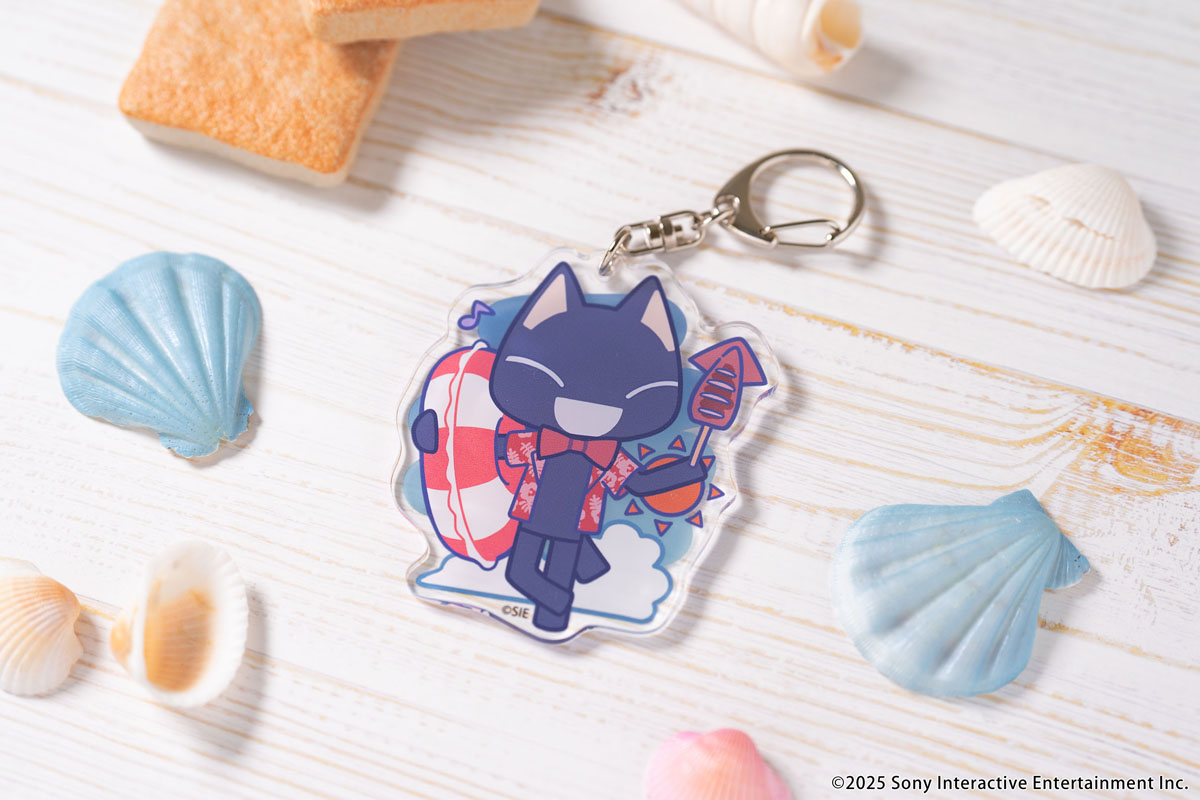 海でもいっしょ アクリルキーホルダー クロ<海ver.>
