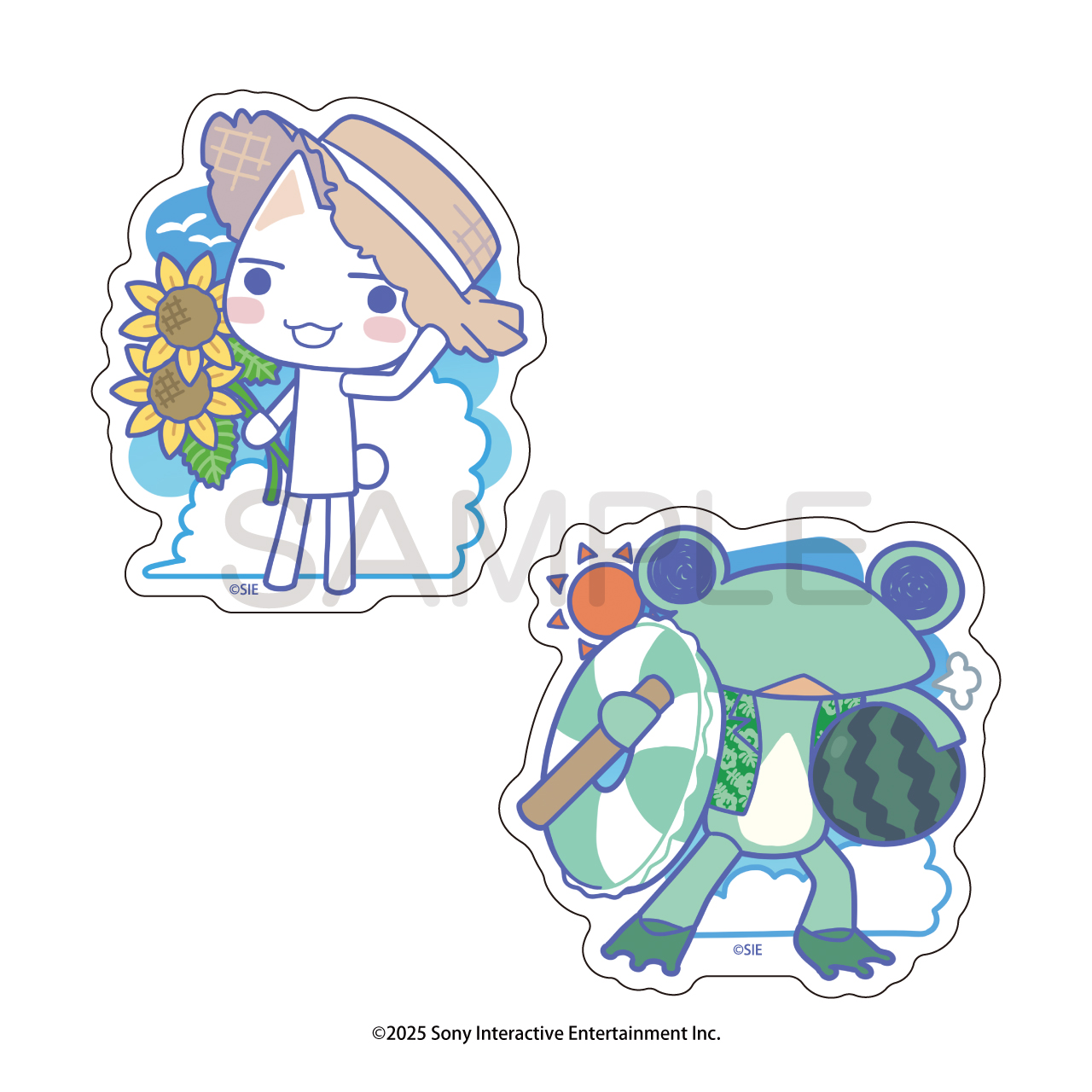 海でもいっしょ ダイカットステッカー トロ&リッキー